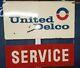 Rare Vintage United Delco Service Panneau Double Face 36 X 19 & 36 X 12 Gm Auto