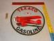 Rare Enseigne Vintage Texaco &laquo; Essence Pour Avions &raquo; En M&eacute;tal &eacute;maill&eacute; Double Face, 11 3/4 Pouces