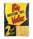 Rare Panneau Publicitaire D'huile Moteur Sunoco Vintage Des Années 50 28x21 Double Face
