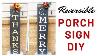 Réversible Porche Signe Diy Diy Porche Sitter Comment Faire Des Emplettes Pour Diy Wood Pieces Easy Wood Sign Diys