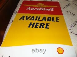 Shell Aeroshell Oil Aviation Panneaux D'étain Double Face Secteurs De La Publicité Stout