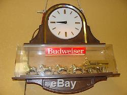 Signe De Bière Double Face Budweiser Clydesdale Vintage Clock Light Beer