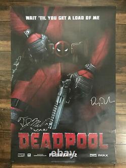 Signé Deadpool Film Double 2 Sided Poster 27x40 D/s Ryan Reynolds & Cast