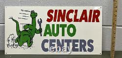 Sinclair Auto Centers Double Sided Metal Sign Station Essence Mécanique Essence