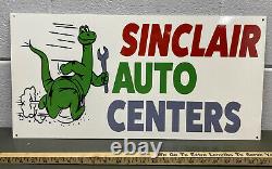 Sinclair Auto Centers Double Sided Metal Sign Station Essence Mécanique Essence