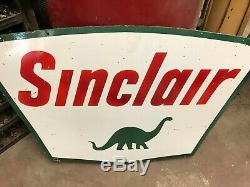 Sinclair Essence Large, Enseigne De Commerçant En Porcelaine À Double Face, (datée De 1961)