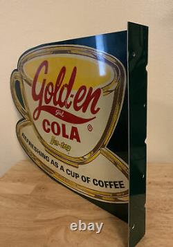 Sun Drop Golden Girl Cola Metal Sign Original Stout Manufacturing Double Sided