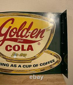 Sun Drop Golden Girl Cola Metal Sign Original Stout Manufacturing Double Sided