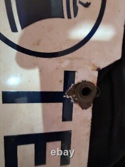 Système Bell 35 1/2 x 6 1/2. Panneau Émaillé Double-Face