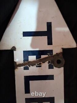 Système Bell 35 1/2 x 6 1/2. Panneau Émaillé Double-Face