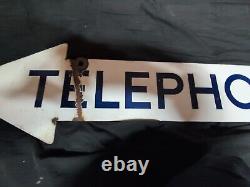Système Bell 35 1/2 x 6 1/2. Panneau Émaillé Double-Face