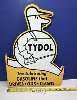 Tydol'porcelain-like' Heavy Die Cut Double Face De La Bretelle Latérale 16 Sign Oil USA