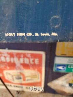 Us Air Force Usaf Recrutement Bureau Stout Sign Vietnam Era Double Face 60s