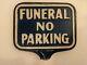 "utilisé Original Sign Funeral Parking Seulement Double Face Bleu 13 Horreur Halloween"