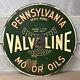 Valvoline Rare Pennsylvania Motor Oils 30 Double Face Peint Signe Gazole