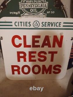 Villes Service Clean Repos Chambres Porcelaine Signe Double Sided