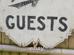 Vintage 1930's Double Sided Mrs Wagoner Guest Wood Sign