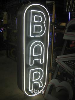 Vintage 1960's Bar Double Sided Neon Sign / Metal Can Antique Collection