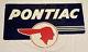 Vintage 48 Pontiac Concessionnaire Double Côté 25# Porcelaine Enseigne Voiture Camion Gaz De Pétrole