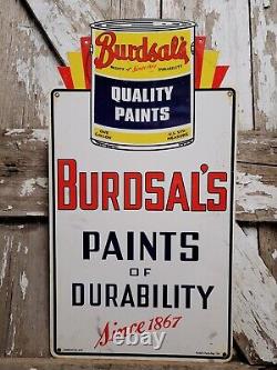 Vintage Burdsals Porcelaine Signe 1953 Peinture Approvisionnement Oil Gaz Double Face Art Déco