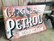 Vintage Carless Petrol Double Sided Enamel Sign- Automobilia Motor Collectable