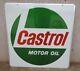 Vintage Castrol Motor Gas Station Sign Stout Lite Double Face