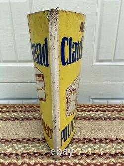 Vintage Claussen's Bread Advertising String Titulaire Double Sided Pays Store