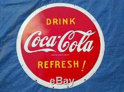 Vintage Coca Cola Double Sided Porcelaine Lollipop USA 1941 Connectez-vous