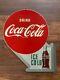 Vintage Coca-cola Coke Double Face Plaque De Bretelle Limitée Réédition Rare Collectable