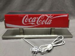 Vintage Coca-cola Double Face Coke Soda Fountain Machine Topper Signe Lumière