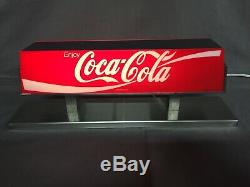 Vintage Coca-cola Double Face Coke Soda Fountain Machine Topper Signe Lumière