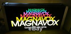 Vintage Double Face Magnavox Light Up Affichage Publicitaire Détaillant Magasin Sign Tv