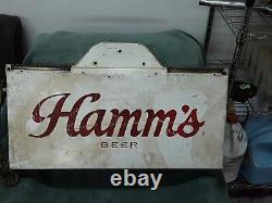 Vintage Double Sided Hamm’s Beer Electric Light-up Bar Signe 25l X 14.5h X 4w