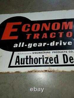 Vintage Economy Tractor Tous Les Rapports D'entraînement Autorisé Concessionnaire Metal Sign Double Sided