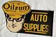 Vintage Flanged Oilzum Double Sided 30 Porcelain Sign Car Gas Oil Truck Motor