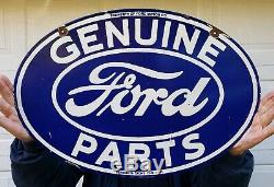 Vintage Ford Pièces D'origine Porcelaine Signe Double Face Chicago