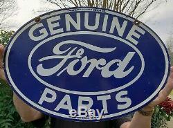 Vintage Ford Pièces D'origine Porcelaine Signe Double Face Chicago