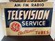 Vintage Ge Am Fm Service De Radiotélévision Double Face À La Bretelle Métallique Vers Les Années 1940
