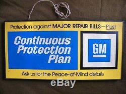 Vintage Gm Horloge Signe Bilaterale Enseigne Publicitaire Concessionnaire General Motors