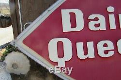 Vintage Grand 118l X 78t Dairy Queen Dq Double Sided Lumière Sign # 2785