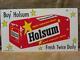 Vintage Holsum Bread Double Sided Sign Antique Old Metal General Store 10177