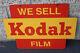 Vintage Kodak Appareil Photo Nous Vendons Film Double Face Publicité Porcelaine Enseigne 24x18