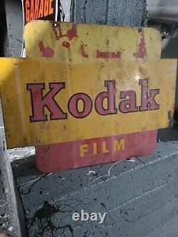 Vintage Kodak Films Double Sided Promotional Sign Des Années 1950