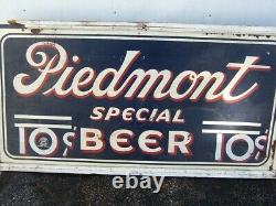 Vintage Large Piémont Special 10 Cent Beer Double Sided Metal Sign 72 X 36 In