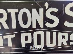 Vintage Morton Selon Les Pourses Original Métaux Publicités Double Face