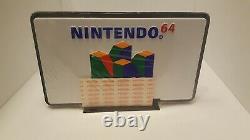 Vintage Nintendo N64 Retail Store Sign Display Rare Double Face Nes Dessous