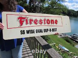 Vintage Originaire 1960's Firestone Ss Wide Oval Sup-r-belt Tires Signer Double Side