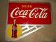 Vintage / Original 1948 Boisson Coca-cola Double Face Bride Signer Avec Bouteille Logos