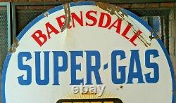 Vintage Original Barnsdall Super-gas Ethyl Burst Porcelaine Double-sided