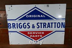 Vintage Original Briggs & Stratton Pièces De Service Panneau Métallique À Double Face 36